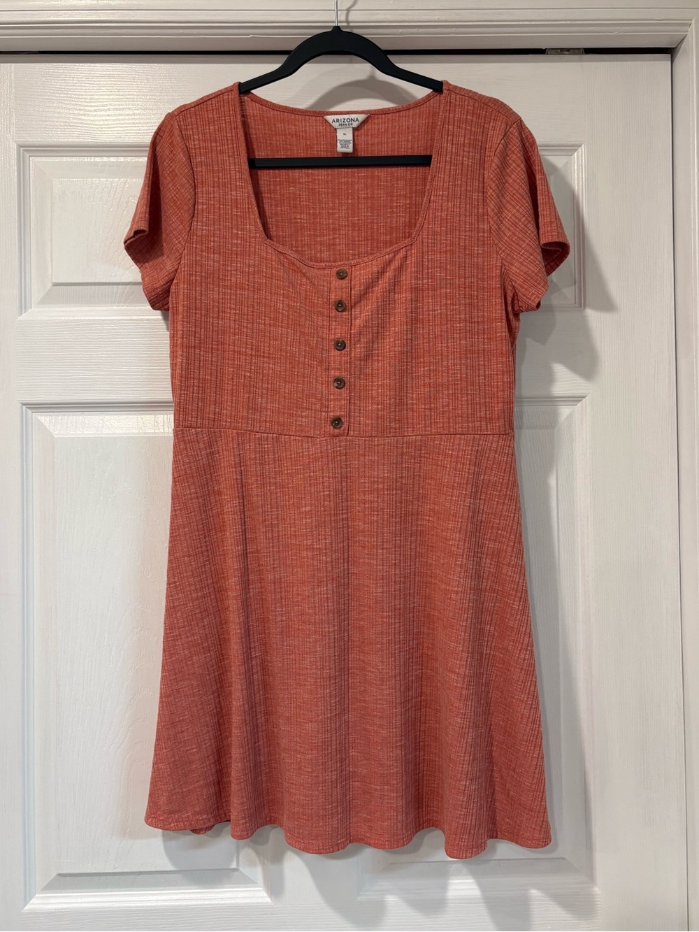 Arizona Jean Company Scoop-Neck Mini Dress in Rust Orange
